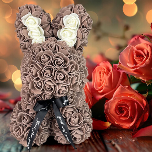 Romantic Plush Bunny Cuddle Toy for Valentine's Day
