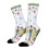 Cotton Crew Socks Unisex Christmas Nutcracker Print 1
