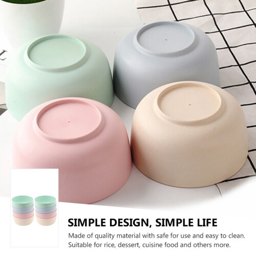 MUSEYA Bamboo Fiber Bowls Set Kitchen 8pcs 1