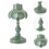 Lampada da scrivania WINOMO in plastica verde per lo studio (ricaricabile tramite USB) 3