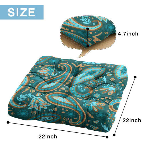 Paisley meditationskudde Boho 22x22 tum 1