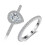 925 Sterling Silver Teardrop Zircon Ring Set 6 Pieces 1