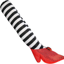 Halloween witch legs prop striped 16 inch with high heels