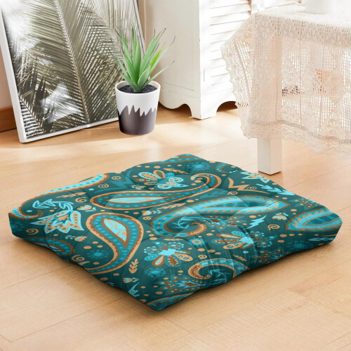 Paisley meditationskudde Boho 22x22 tum 2