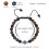 Βραχιόλι με πυξίδα Tiger Eye με φυσική πέτρα και μαύρες χάντρες 3