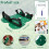 Self-Leveling Tool Kit with Plastic Handle for Concrete and 7