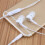 Fones de ouvido com fio EGYMEN S12 Crystal, brancos, 3,5 mm, com microfone. 5