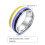 Regenbogen-Pride-Ring, Edelstahl, Unisex-Ehering, Größe 2