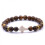 Bracciale con perline di onice e occhio di tigre per uomo e donna 5