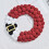 Weihnachtskranz, rot, weiß, schwarz, Pompons, 35,5 cm 6