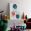 Ensemble de 3 toiles abstraites géométriques style bohème 3