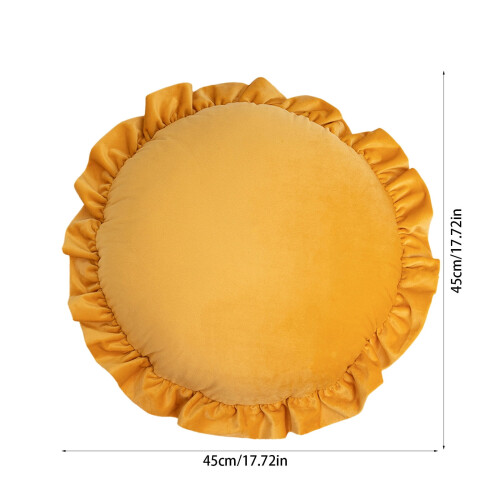 Round Cushion Yellow Decorative Throw Pillow 1 Pack 2