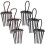 Ensemble de peignes à queue de cheval pour coiffure volumineuse, 6 pièces, couleur café et noir 3