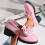 Γυναικεία Loafers από PU δέρμα με φιόγκο και στρογγυλή μύτη και χοντρή σόλα 5