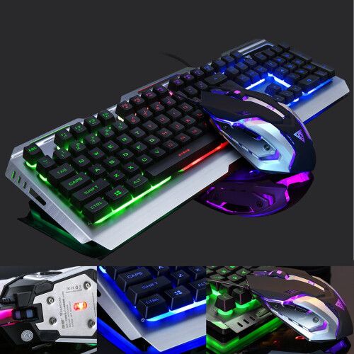 UHUYA Gaming Keyboard and Mouse Combo Mechanical RGB Wired 1