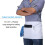 White Half-Length Apron Polyester-Cotton Unisex 1pc 6