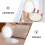 Folding Compact Makeup Mirror White Glass Resin 6