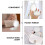 Folding Compact Makeup Mirror White Glass Resin 2