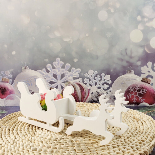Christmas Sleigh Deer Resin Silicone Mold 1 Piece 2