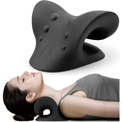 Neck and Shoulder Relaxer Cervical Traction Device Blue 1