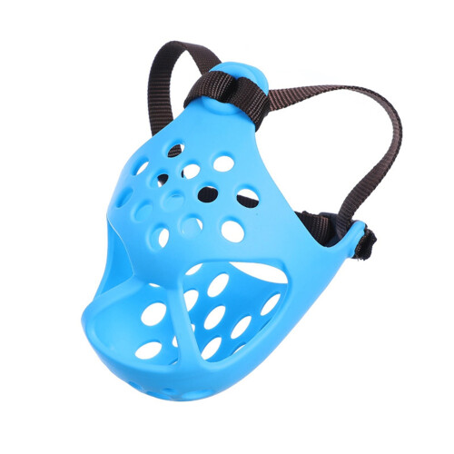Dog Muzzle for Short Snouts Breathable Rubber 1 Piece 1