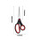 Red Left-Handed Scissors Stainless Steel 1PC 3