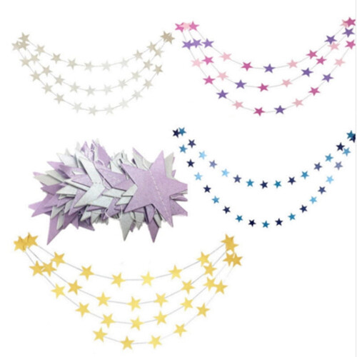 Glitzernde Sternengirlande, goldenes Pentagramm, 2er-Pack 2