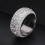 Moissanite Ring for Men Sterling Silver Pave Setting 6
