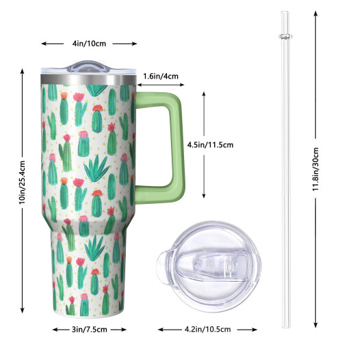 Ποτήρι από ανοξείδωτο ατσάλι Cactus 40oz με μόνωση κενού αέρος 2