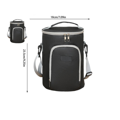 Insulated Lunch Bag Reusable Thickened Cylinder with