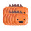 Halloween pumpa papperstallrikar 18 cm 10 stycken 2