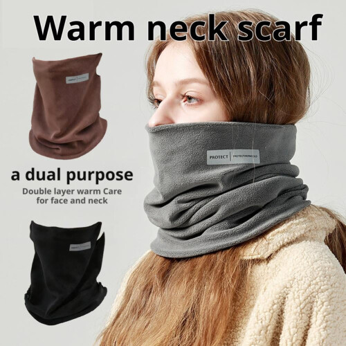 Écharpe d'hiver en polyester chaude et douce, idéale pour le cyclisme en extérieur. 1