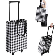 Collapsible Shopping Cart with Wheels Portable Tote