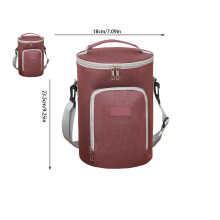 Insulated Lunch Bag Reusable Thickened Cylinder with