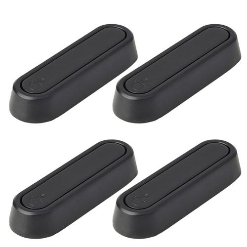 Foldable Wall Hooks Zinc Alloy Black 4 Pcs