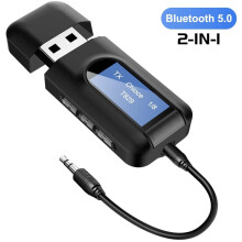 Bluetooth Stereo Receiver 2-in-1 with LCD and USB Power