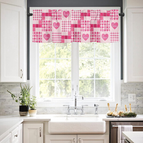 Red Plaid Kitchen Tier Curtains and Valance Set 3-Piece 2