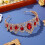 Couronne de coiffe rétro strass rouge et doré (1 pièce) 6