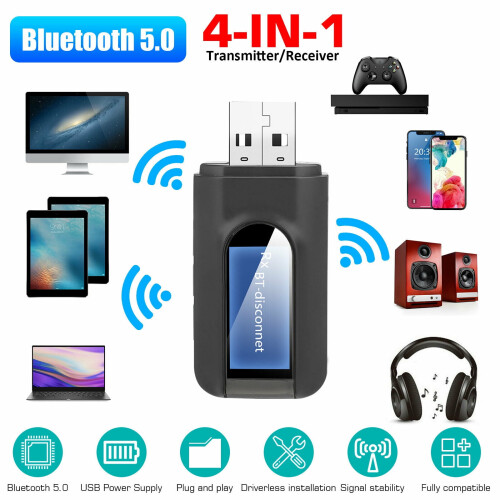 Bluetooth 5.0 Transmitter Receiver Adapter 3.5mm