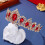 Couronne de coiffe rétro strass rouge et doré (1 pièce) 5