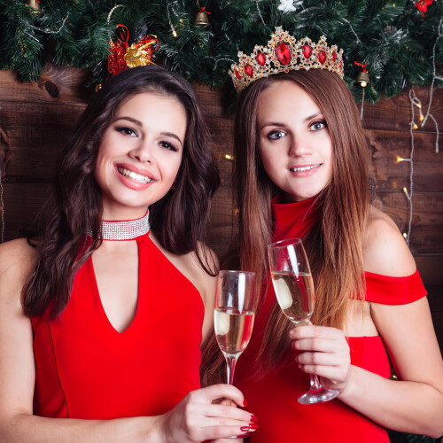 Couronne de coiffe rétro strass rouge et doré (1 pièce) 2