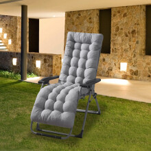 Chaise Lounger Cushion 71x22x4in Grey