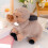 Vildsvin plysdukke kaffefarvet 23 cm polyester 2