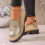 Γυναικεία Loafers από PU δέρμα με στρογγυλή μύτη και χοντρή σόλα, χαμηλό τακούνι 5