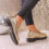 Γυναικεία Loafers από PU δέρμα με στρογγυλή μύτη και χοντρή σόλα, χαμηλό τακούνι 7