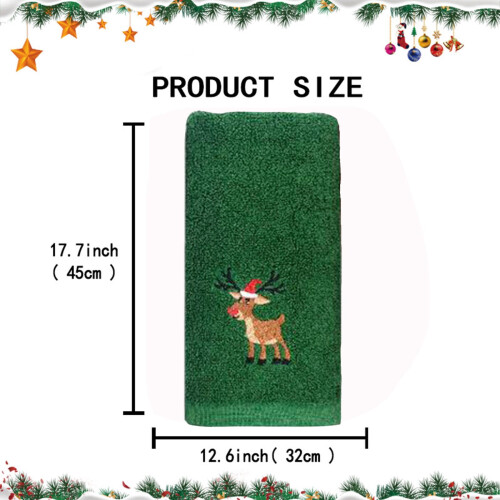 Ensemble de 4 serviettes de Noël brodées pour les fêtes 2