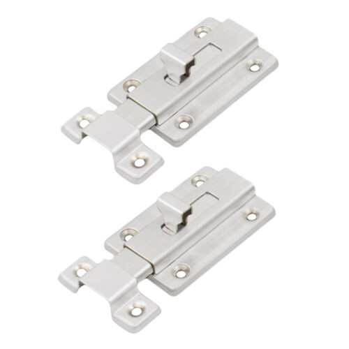 HEMOTON Sliding Bolt Latch 2 pcs Black 2