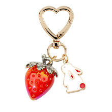 Strawberry Keychain Kawaii Heart Flower Daisy Bag Charm