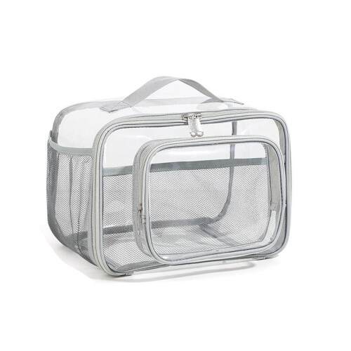 Lunch Bag Reusable Gray Stitch Bento Tote