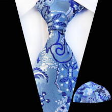 Men's Floral Paisley Tie and Pocket Square Set